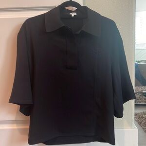 loewe collar black shirt